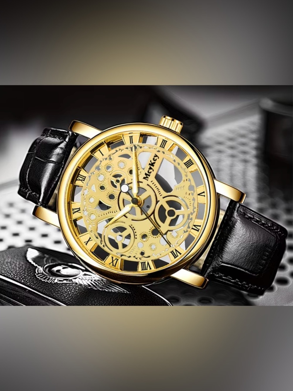 Timeless Gold Mechanical Quartz Wristwatch - New!